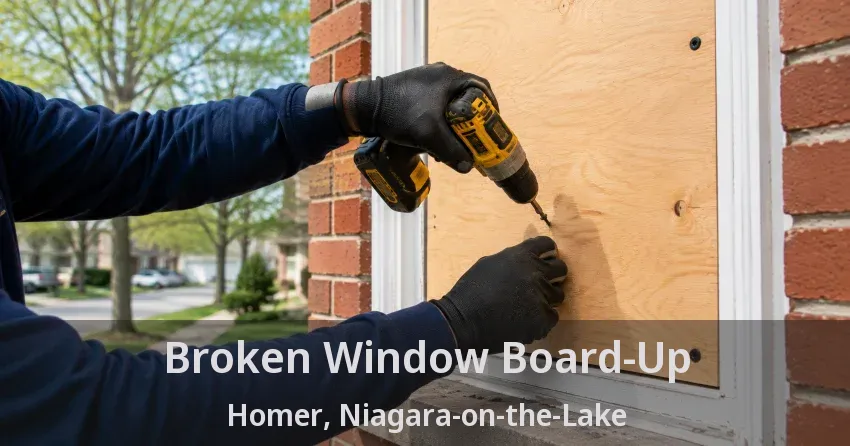 Broken Window Board-Up Homer, Niagara-on-the-Lake - ON