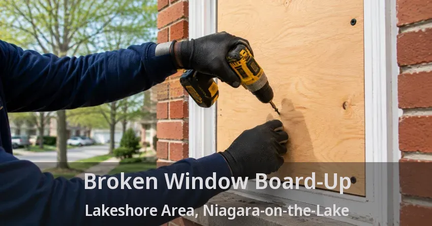 Broken Window Board-Up Lakeshore Area, Niagara-on-the-Lake - ON
