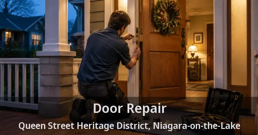 Door Repair Queen Street Heritage District, Niagara-on-the-Lake - ON