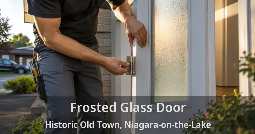 Frosted Glass Door Historic Old Town, Niagara-on-the-Lake - ON
