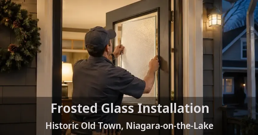 Frosted Glass Installation Historic Old Town, Niagara-on-the-Lake - ON