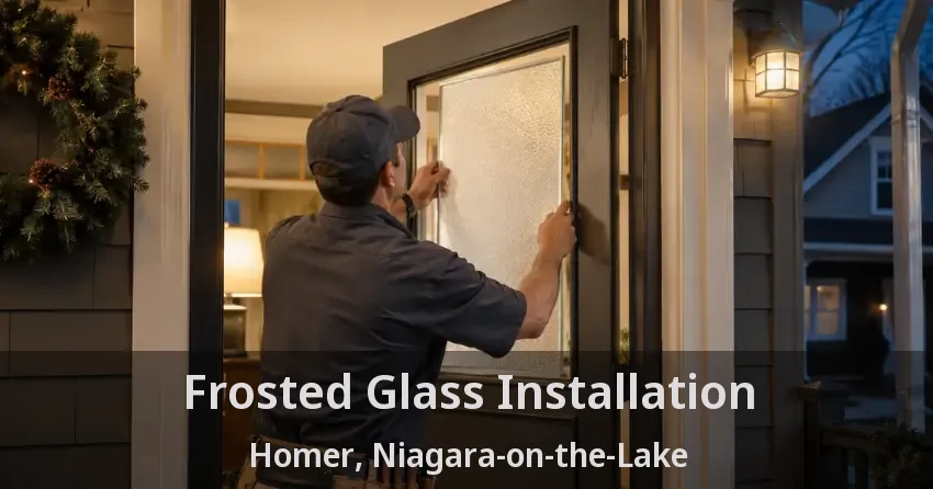 Frosted Glass Installation Homer, Niagara-on-the-Lake - ON