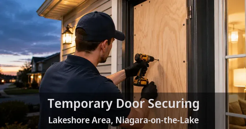 Temporary Door Securing Lakeshore Area, Niagara-on-the-Lake - ON