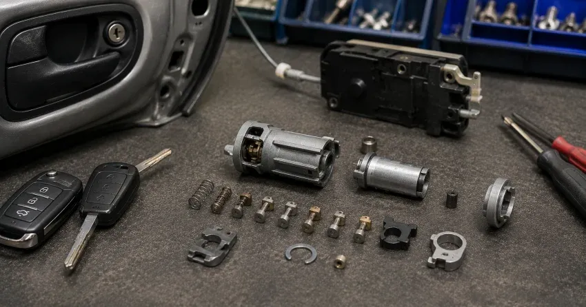 technician testing a car key fob during Car Lock Repair Niagara-on-the-Lake