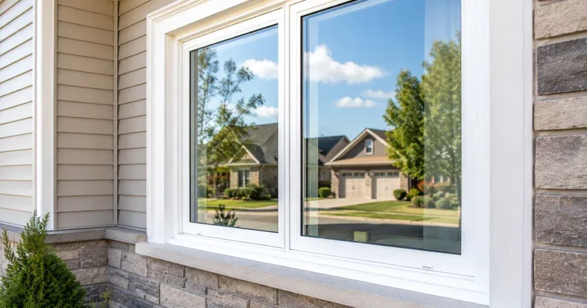 technician removing foggy insulated glass unit from window frame in Niagara-on-the-Lake