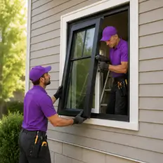 A finished exterior door and window project